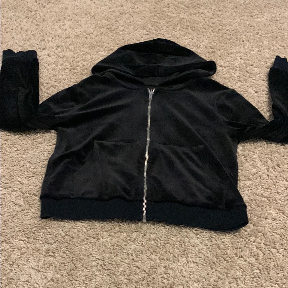 Target Black Zip-Up Hoodie with Long Sleeves and Relaxed Fit